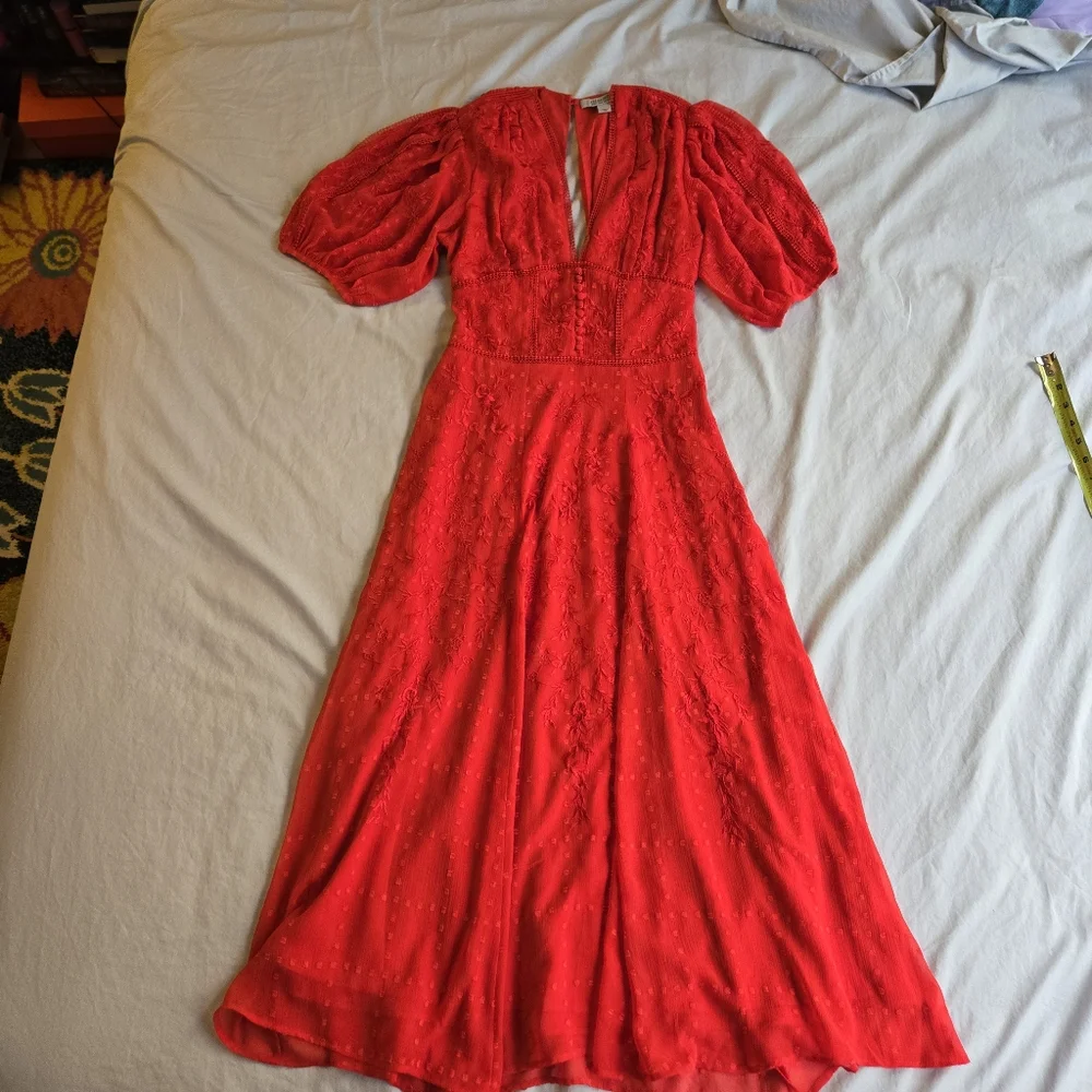 ALL SAINTS ❤️ Aspen Embroidered Maxi Dress sz 0 - like new! - Picture 2 of 16